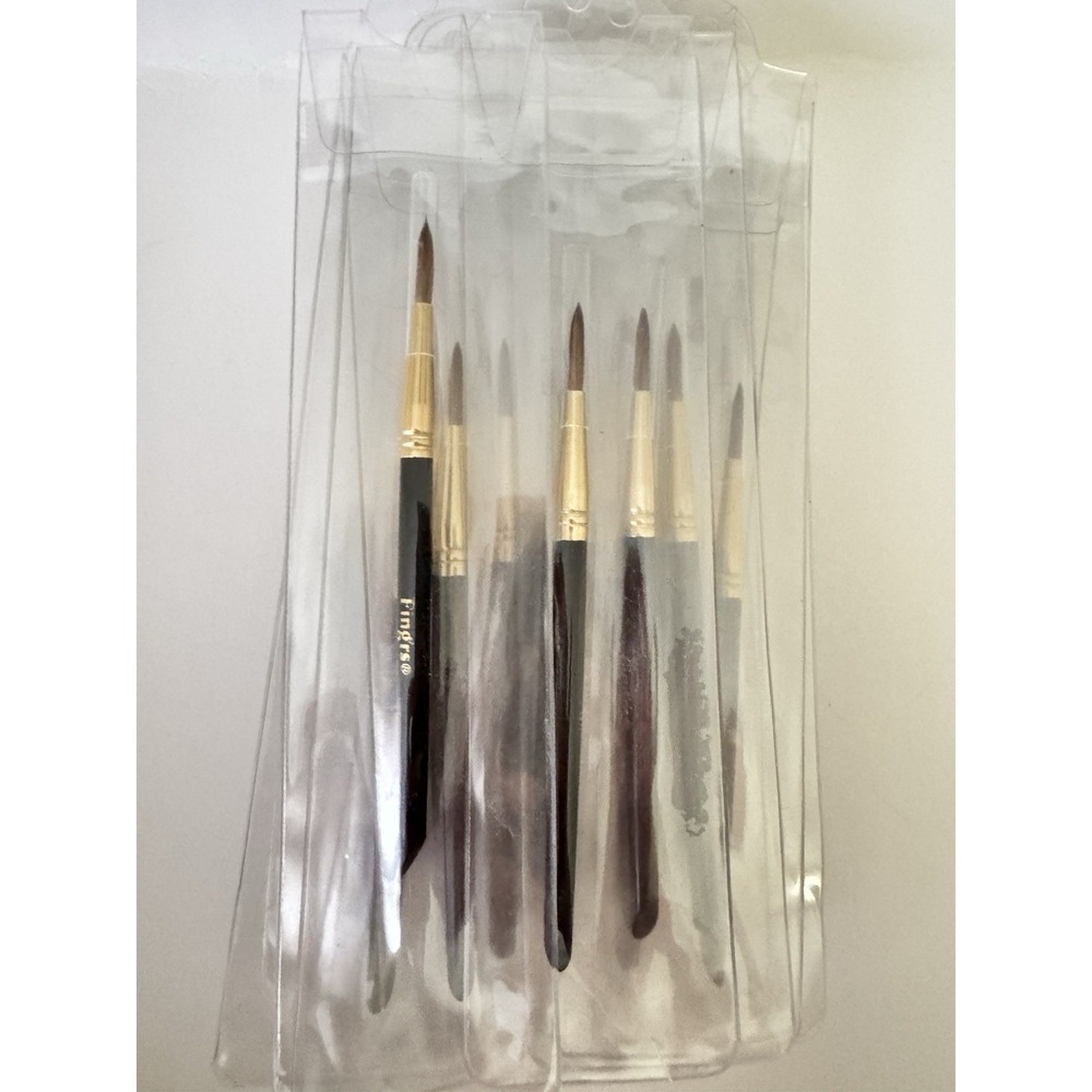 Lot of 25 Fing'rs Fine Tip Nail Art Acrylic Pedicure Manicure Brushes